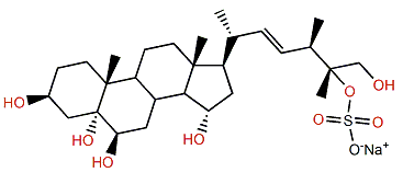 (22E,24R,25R)-24-Methyl-5a-cholest-22-en-3b,5,6b,15a,25,26-hexol 26-sulfate